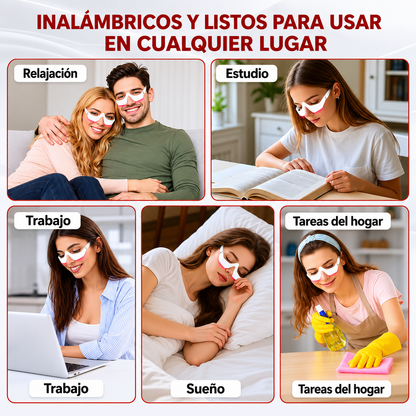 Gafas de terapia con luz roja para ojos, dispositivo contra ojeras y bolsas.