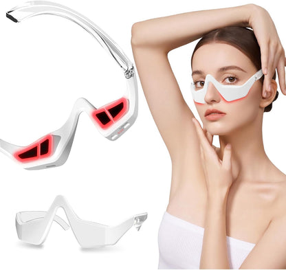 Gafas de terapia con luz roja para ojos, dispositivo contra ojeras y bolsas.